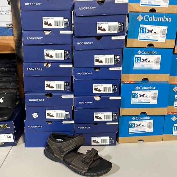 Rockport  Men’s Darwyn Leather Quarter Strap Sandal Brown NEW NIB - Picture 5 of 11